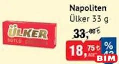 ÜLKER NAPOLİTEN ÇİKOLATA 33 G